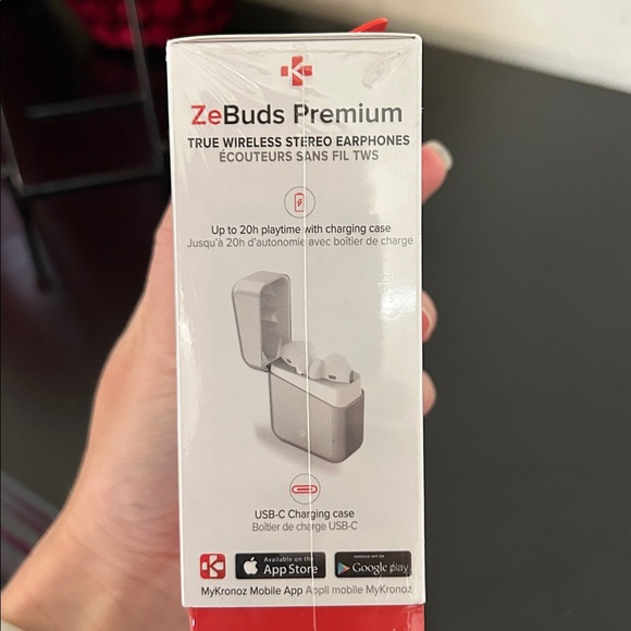 NFS MyKronoz ZEBUDS Premium Silver NIB Wireless Bluetooth In-Ear Headphones - Picture 10 of 16